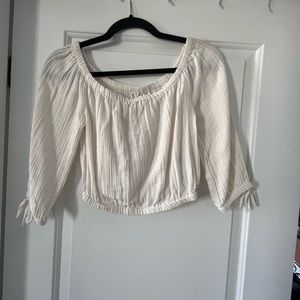 White cropped Roxy top, new with tags!